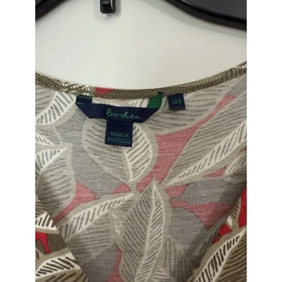 Boden Women's Jersey Knit Twist Front Leaf Design Size 12R Casual, Career, Event - Picture 5 of 11